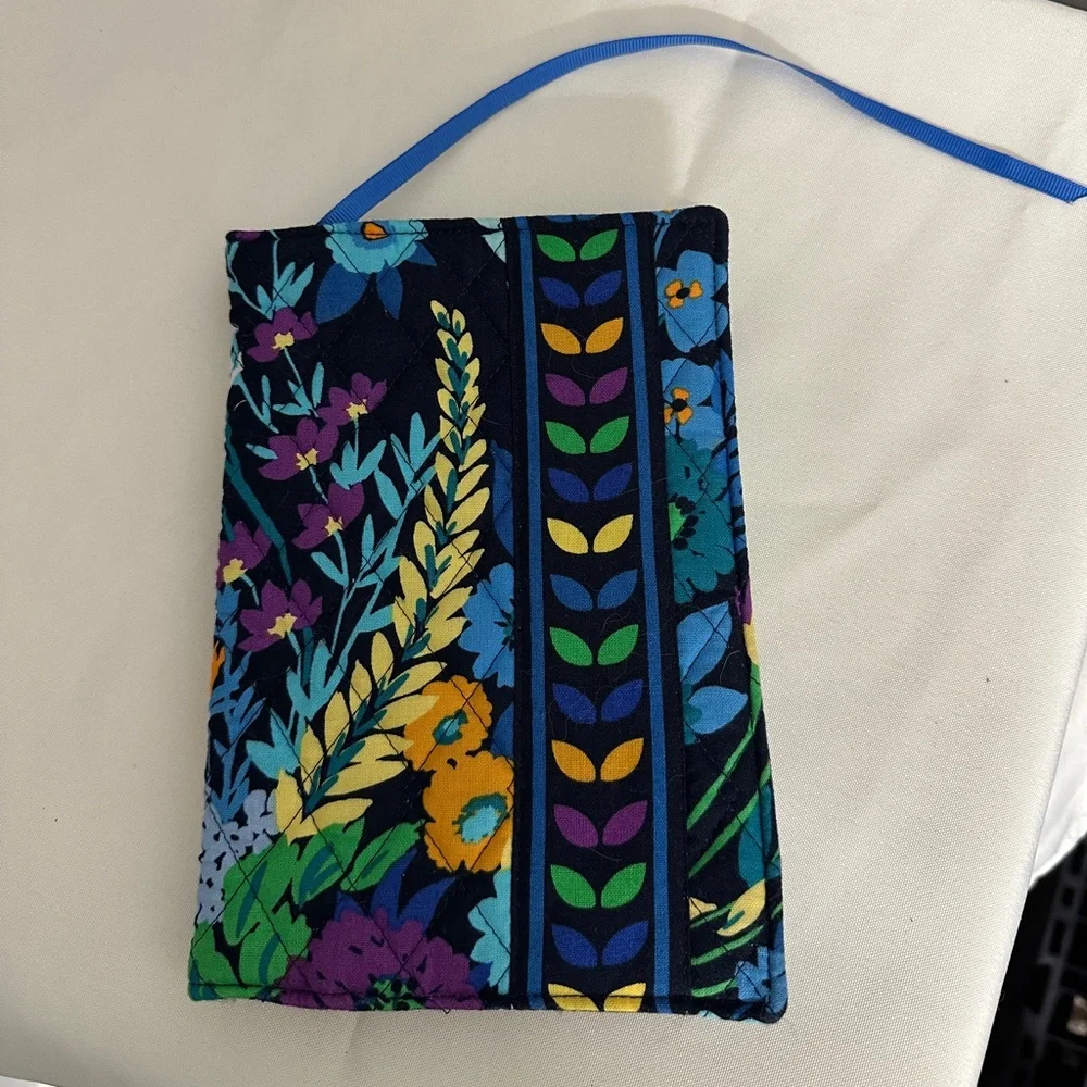 Vera Bradley Floral Quilted Notebook Cover in Navy, Blue, Yellow, Green, Purple